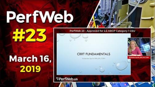 PerfWeb 23 ECMO and CRRT Continuous Renal Replacement Therapy