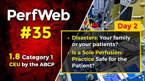 Disasters: Your family or your patients? Is a sole perfusion practice safe for the patient?